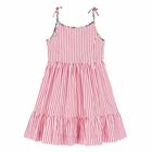 Girls Pink & White Sleeveless Dress, 1, hi-res