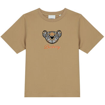 Beige Thomas Bear Logo T-Shirt