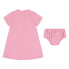 Younger Girls Pink Logo Dress Set , 1, hi-res