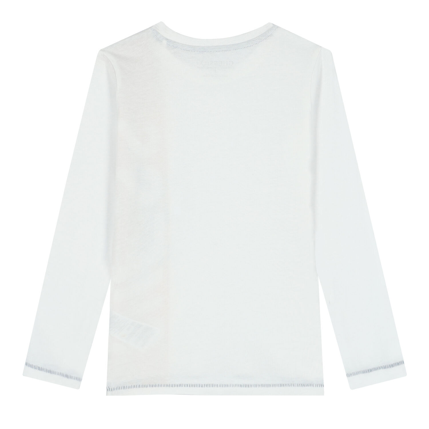 Boys White Logo Long Sleeve Top, 3, hi-res image number null