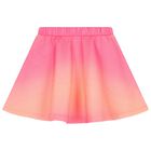 Girls Glittery Neon Pink Skirt, 1, hi-res