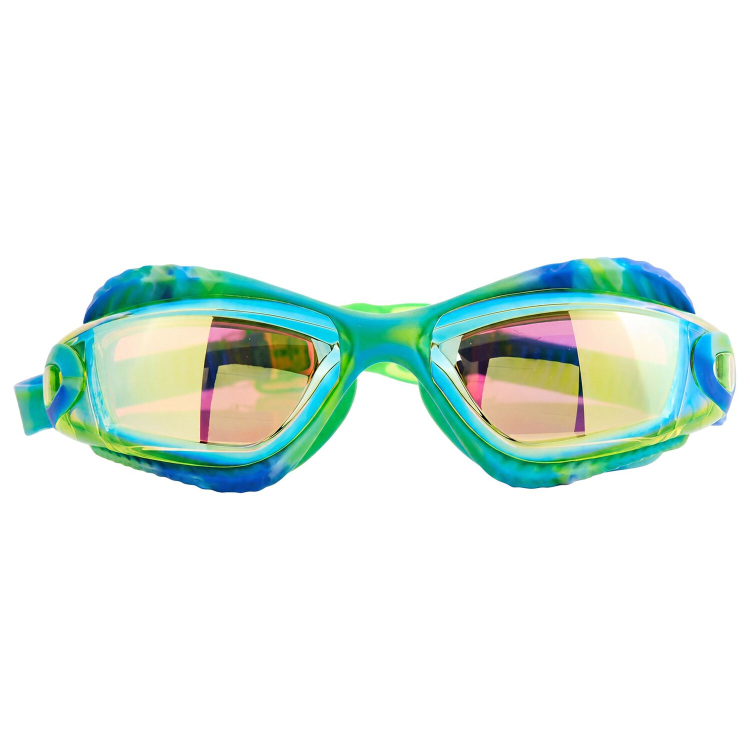 Boys Green & Blue Swimming Goggles, 1, hi-res