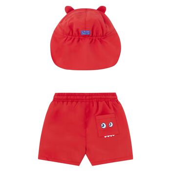 Younger Boys Red Swim Shorts Set