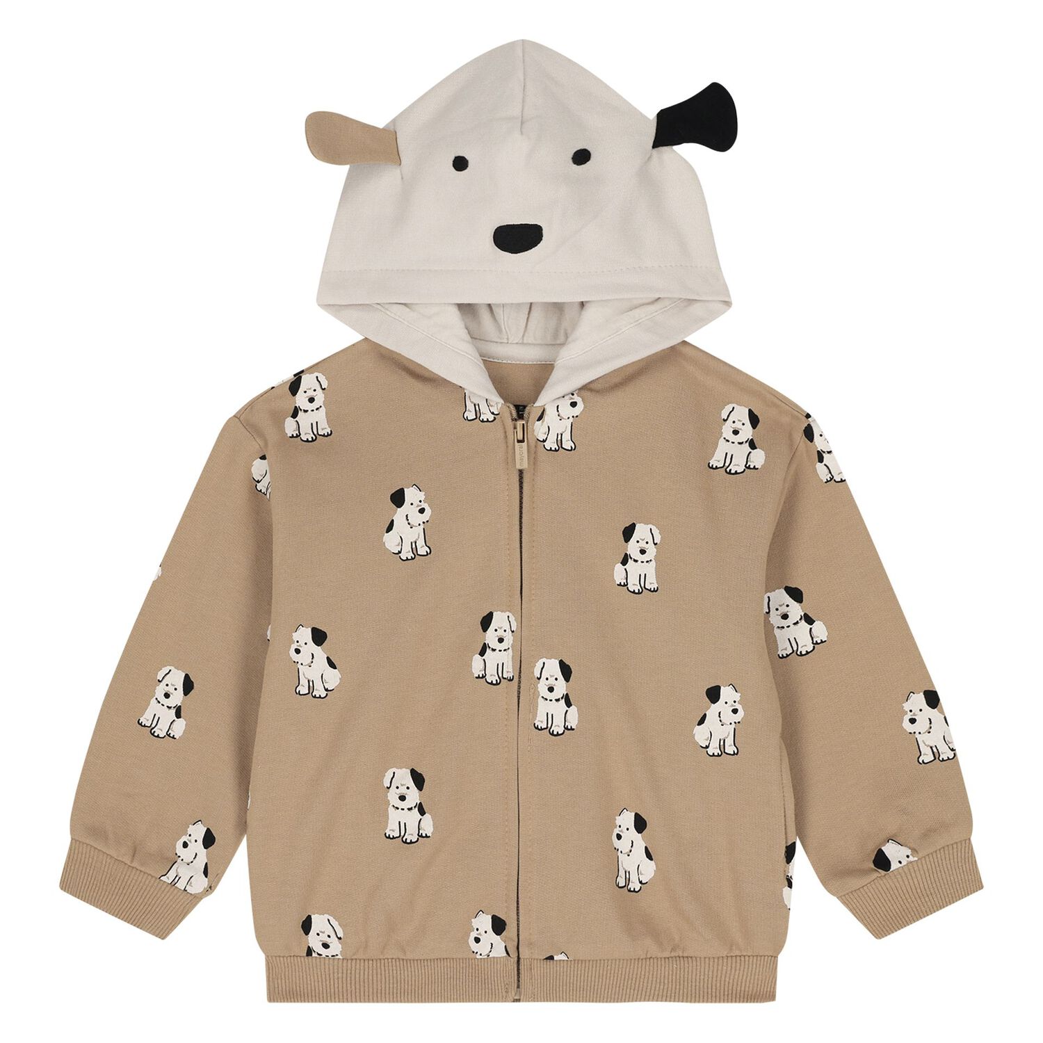 Younger Boys Beige, Ivory & Black Tracksuit ( 3 Piece ), 1, hi-res
