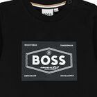 Younger Boys Black Logo Sweatshirt, 1, hi-res