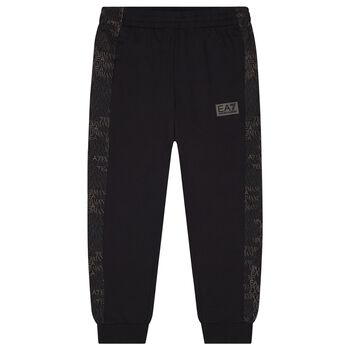 Boys Black Logo Joggers