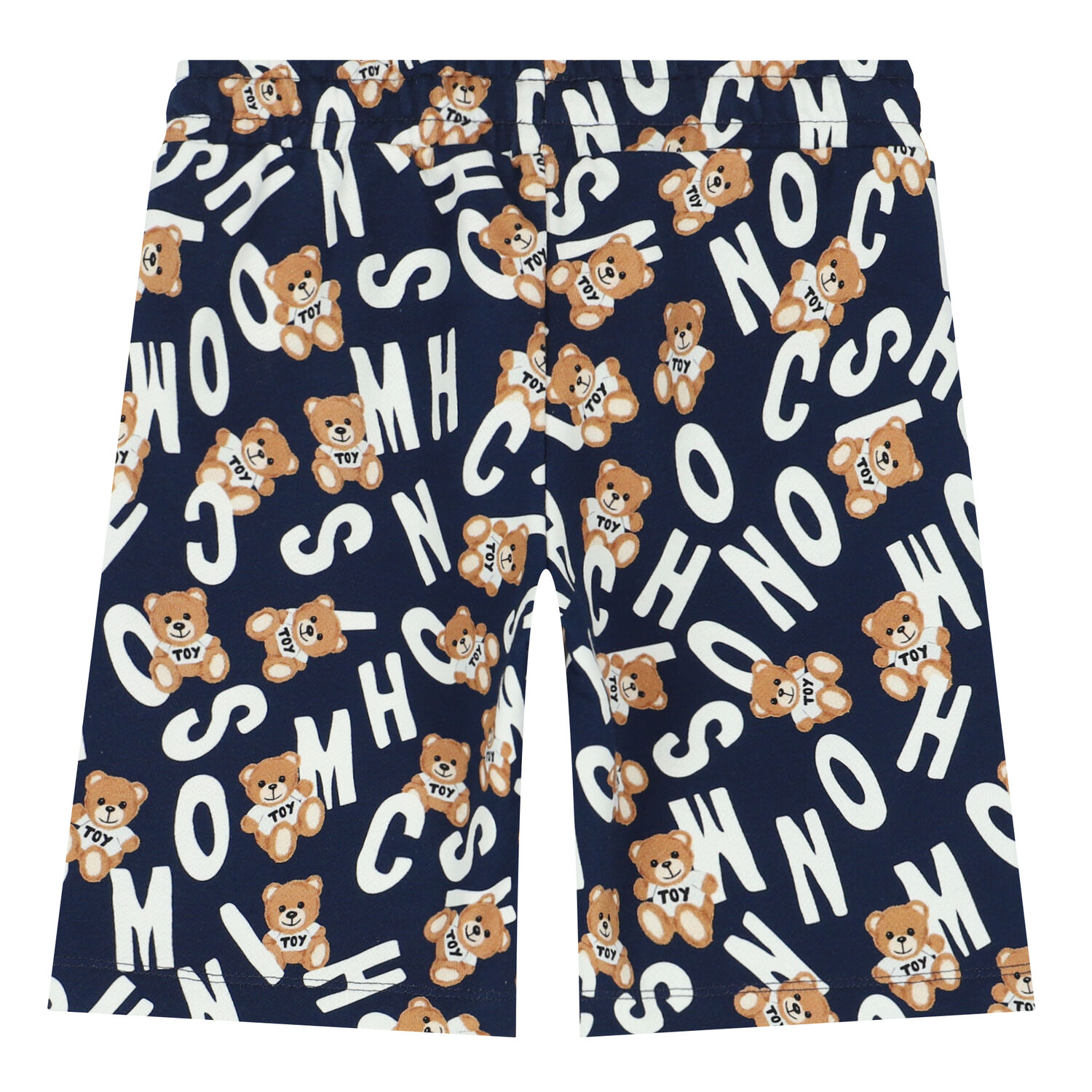 Boys Navy Teddy Logo Shorts, 1, hi-res image number null