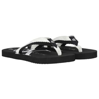Black Logo Flip Flops
