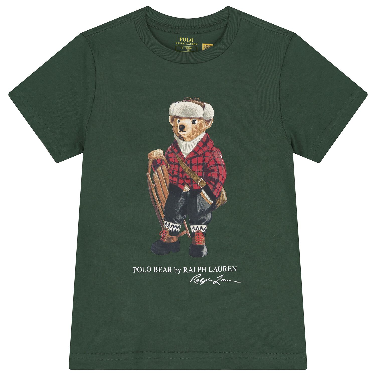 Boys Green Polo Bear T-Shirt, 1, hi-res image number null