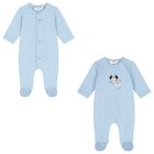 Baby Boys Blue Babygrow ( 2-Pack ), 1, hi-res