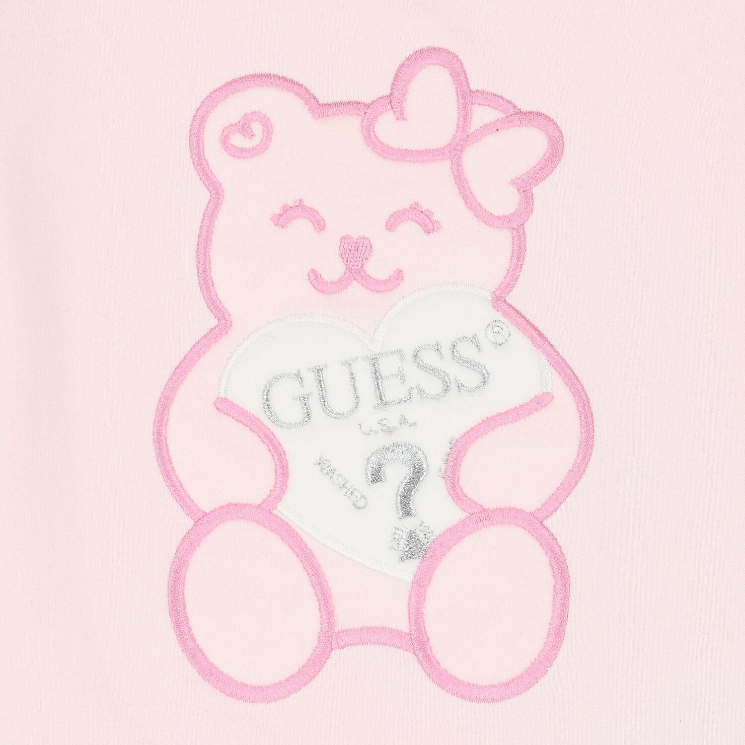 Girls Pink Teddy Bear Logo Sweatshirt, 1, hi-res image number null