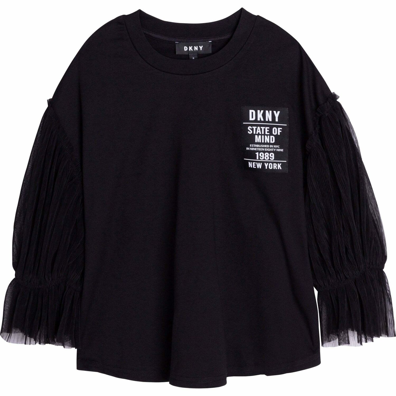 Girls Black Logo Top, 1, hi-res image number null