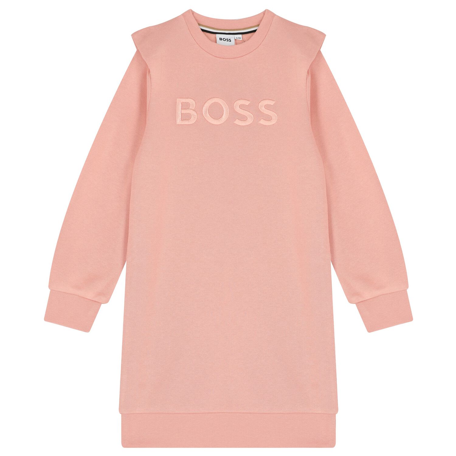 Girls Pink Logo Dress, 1, hi-res