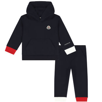 Younger Boys Navy Blue Logo Tracksuit