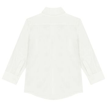 Boys White Logo Shirt