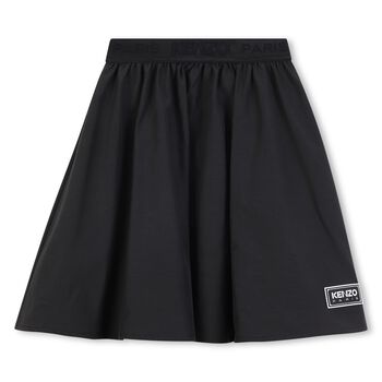 Girls Black Logo Skirt