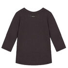 Girls Black Printed Top, 1, hi-res