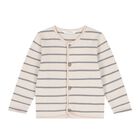 Baby Boys White, Beige & Grey Knitted Dungaree Set ( 3 Piece ), 1, hi-res
