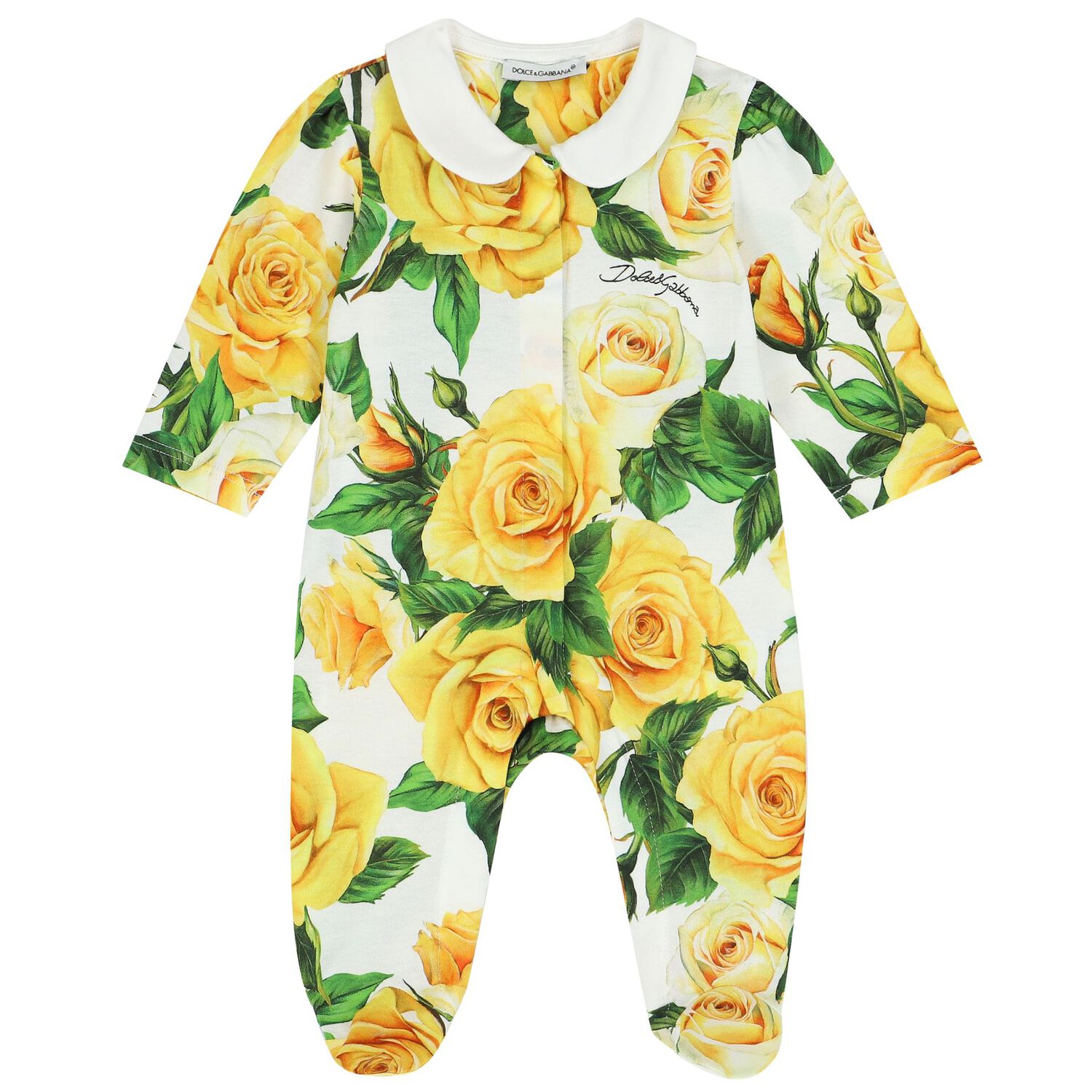 Baby Girls Yellow & White Floral Babygrow Gift Set, 1, hi-res
