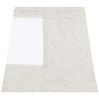 تنورة بالشعار باللون الأبيض والرمادي, 1, hi-res