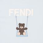 Baby Boys White & Blue Teddy Bear Logo Nest, 3, hi-res