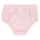 طقم فستان بنات بالشعار باللون الازرق, 3, hi-res