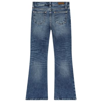 Girls Denim Blue Flared Jeans