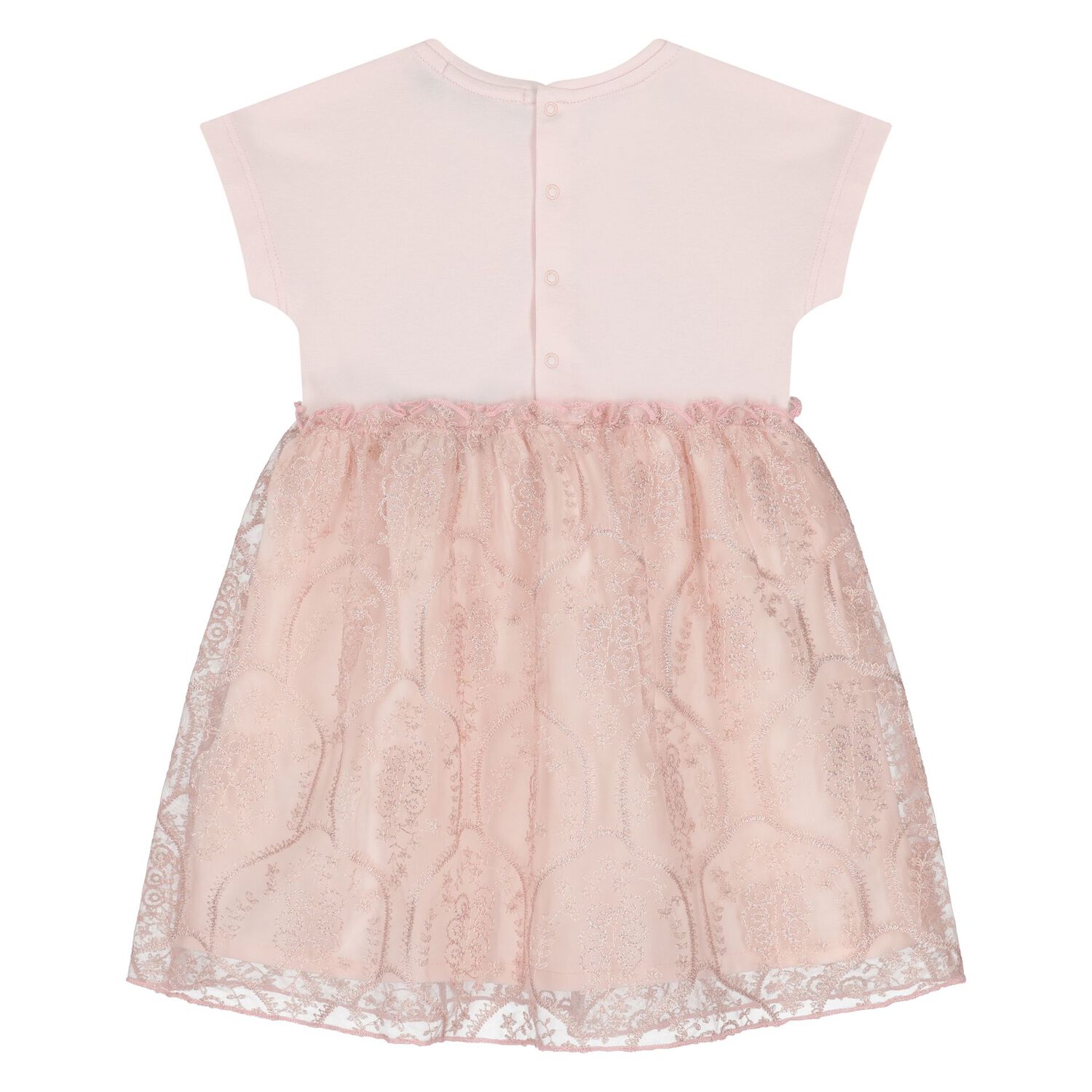 Younger Girls Pink Logo Dress, 2, hi-res