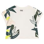 Girls Ivory Elephant Jungle T-Shirt, 1, hi-res