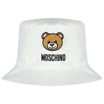 White Teddy Bear Logo Hat