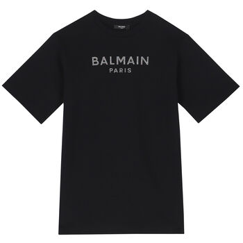 Girls Black Logo Dress