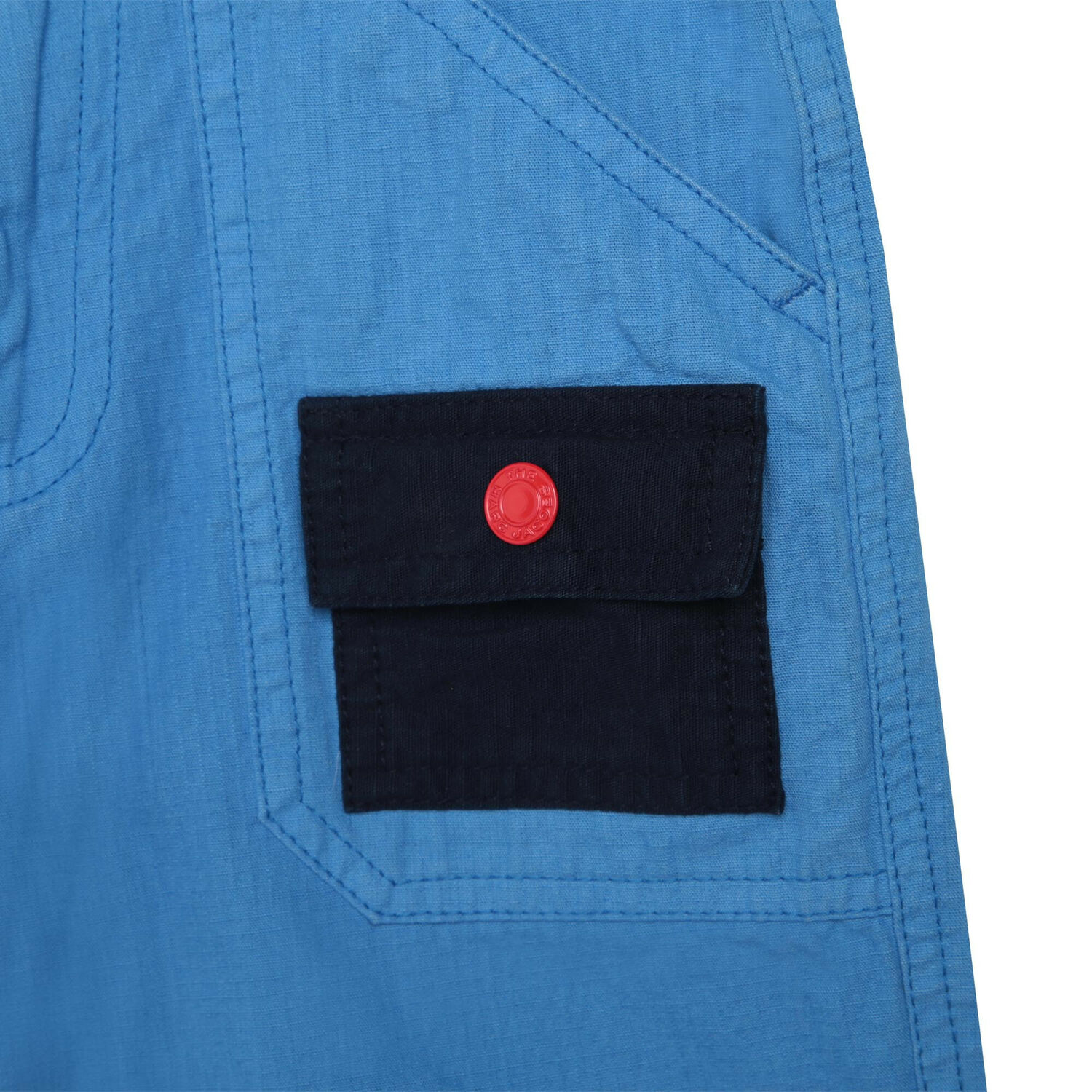 Boys Blue Cotton Bermuda Shorts, 1, hi-res image number null