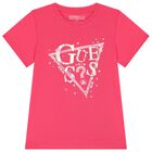 Girls Pink Logo T-Shirt, 2, hi-res