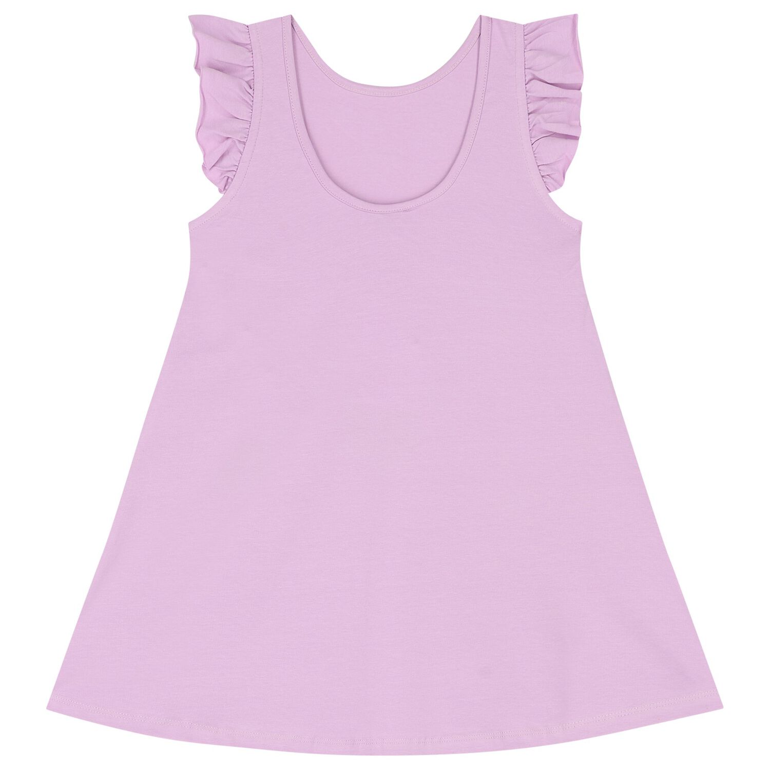 Girls Purple Ruffled Dress, 1, hi-res