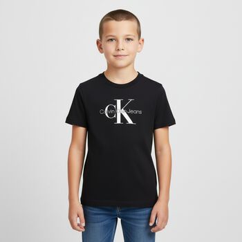 Boys Black Logo T-Shirt, 2 Boys Black Logo T-Shirt