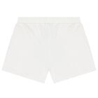 Girls White Shorts, 4, hi-res