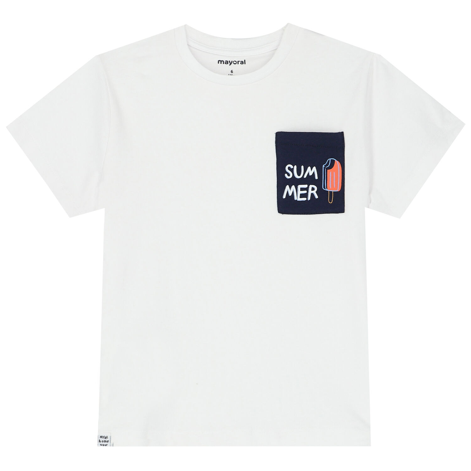 Boys White & Navy Popsicle Pyjamas, 1, hi-res image number null