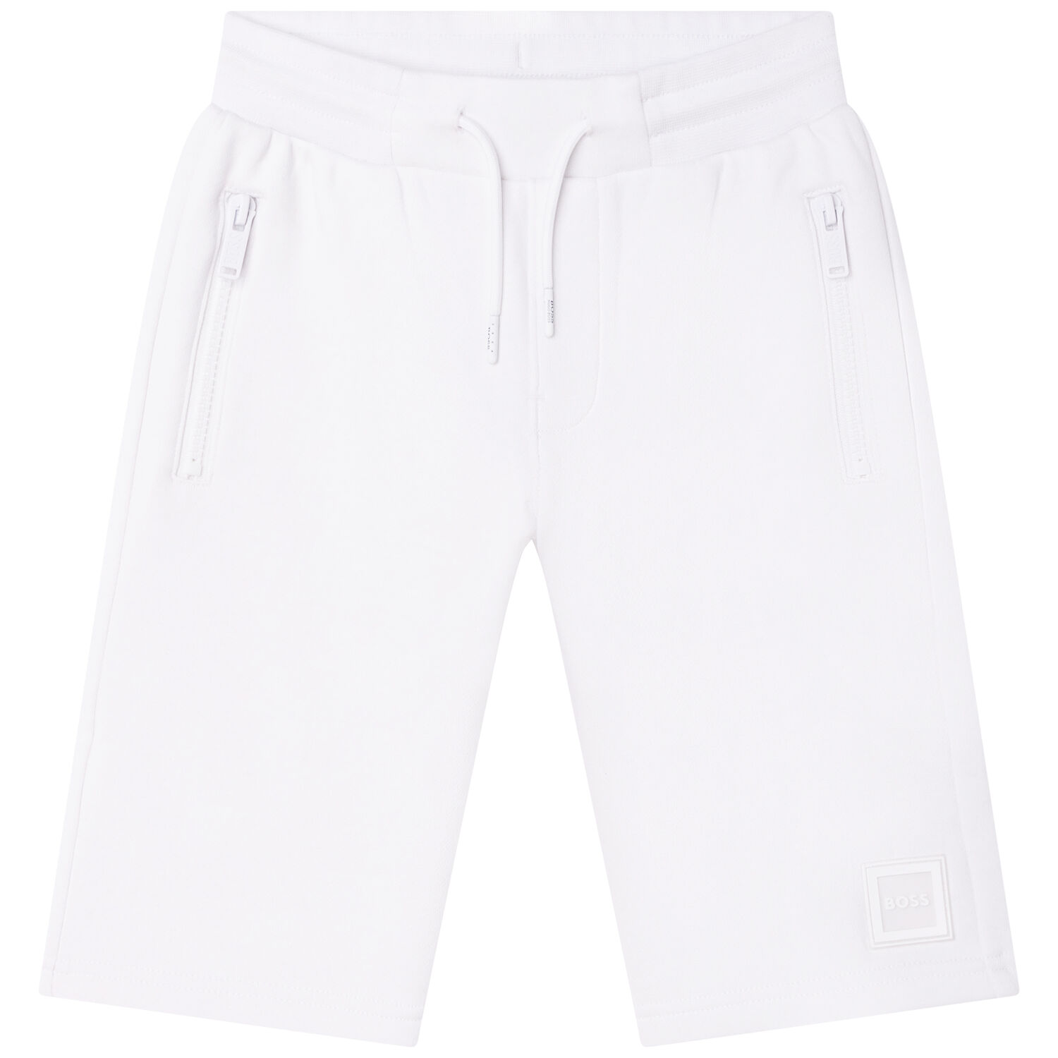 Boys White Logo Shorts, 3, hi-res image number null