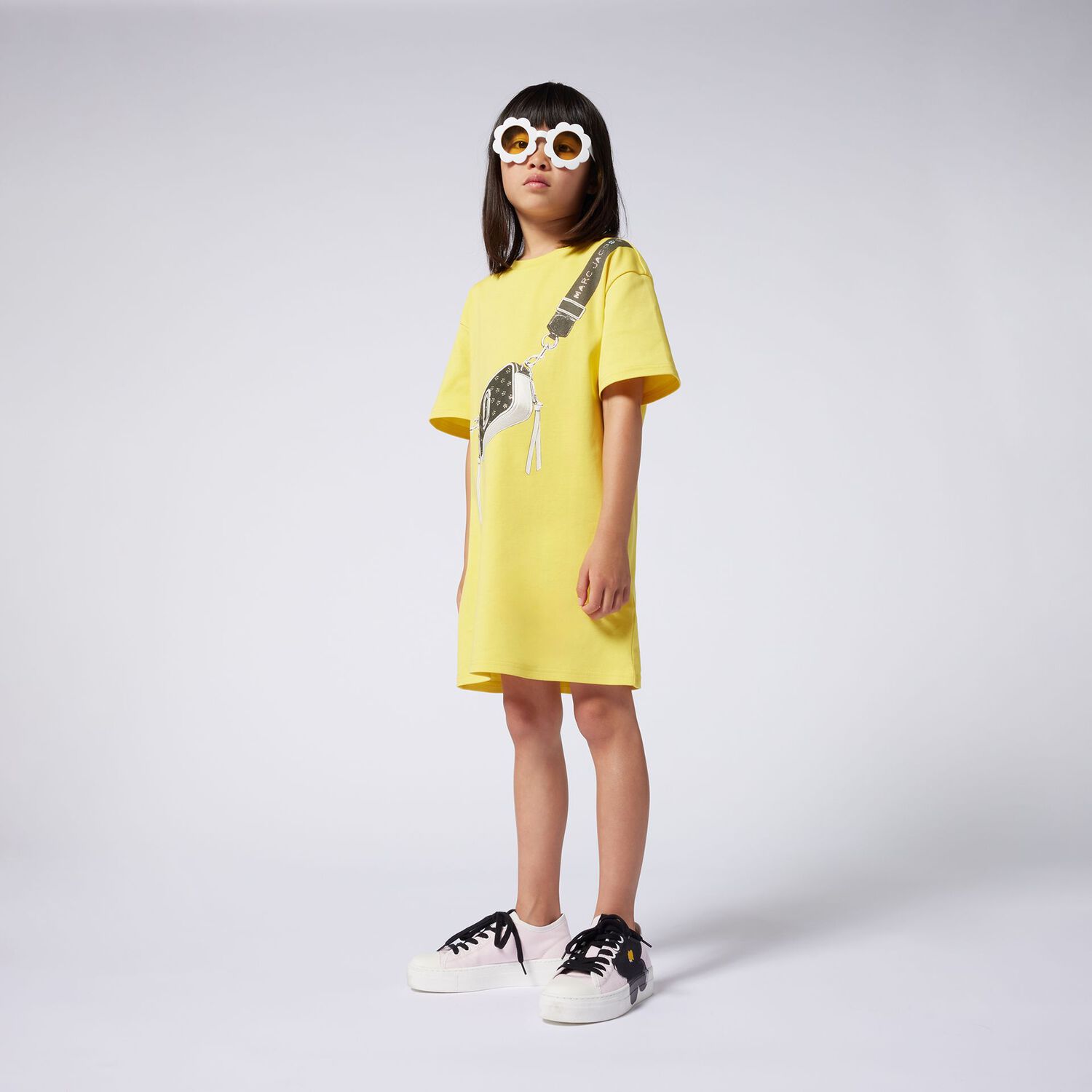 Girls Yellow Logo Bag Dress, 1, hi-res image number null