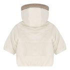 Baby Boys Beige & Ivory Reversible Coat, 1, hi-res