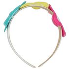 طوق رأس للبنات مزين بتطريزات زهرية متعددة الألوان, 1, hi-res