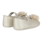 حذاء قبل المشي باللون الذهبي للبنات, 3, hi-res