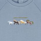 Younger Boys Blue Horse Logo Sweatshirt, 1, hi-res