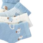 Baby Boys White & Blue Socks ( 4 Pack ), 2, hi-res
