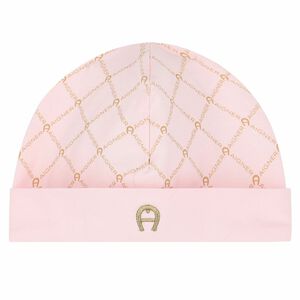 Baby Girls Pink & Gold Logo Hat