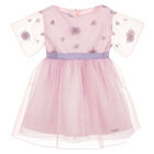 Girls Lilac Tulle Dress, 1, hi-res