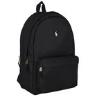 Boys Black Canvas Pony Logo Backpack ( 44cm ), 3, hi-res