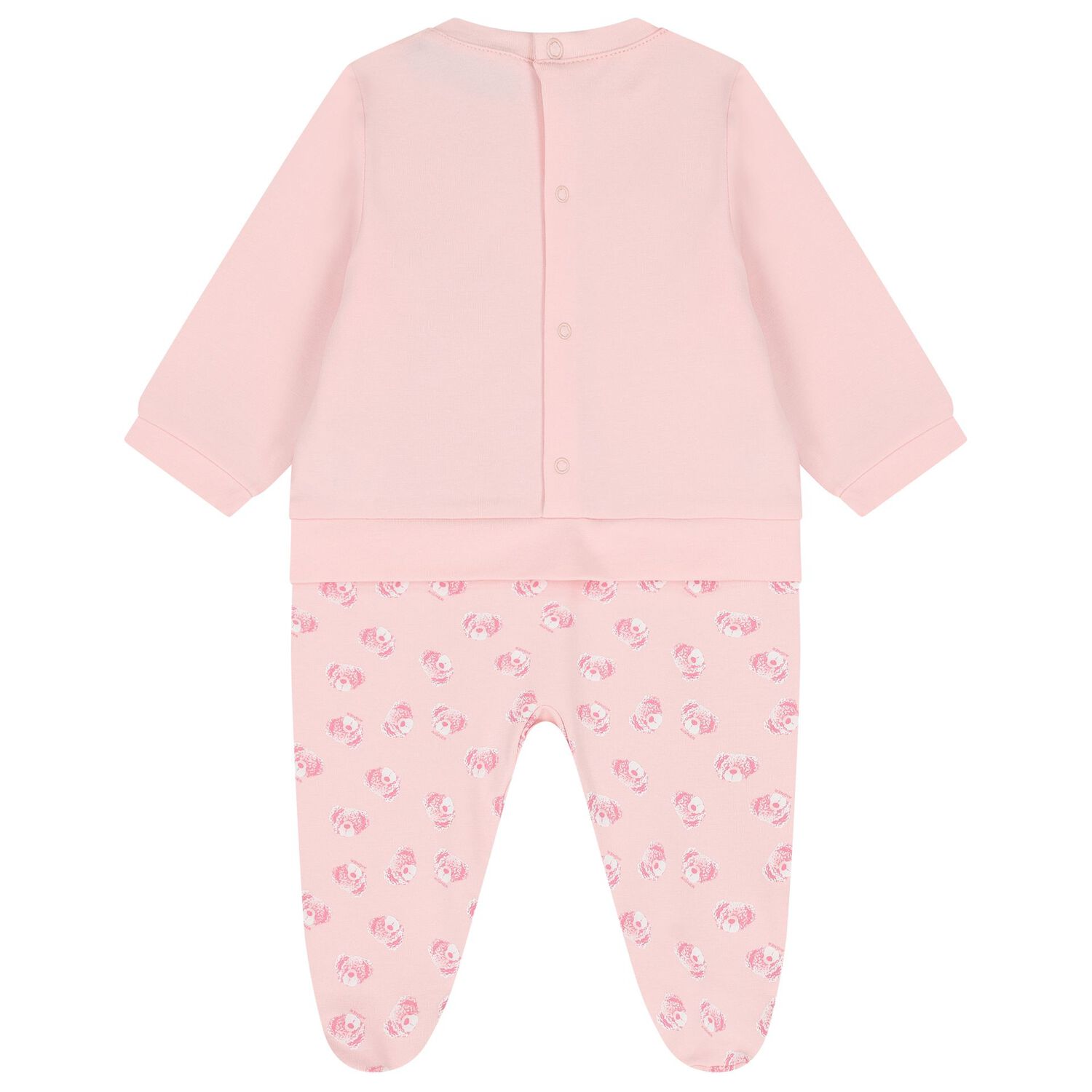 Baby Girls Pink Teddy Bear Logo Babygrow, 3, hi-res