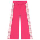 Girls Pink Zig Zag Trousers, 1, hi-res