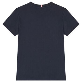 Boys Navy Blue Logo T-Shirt